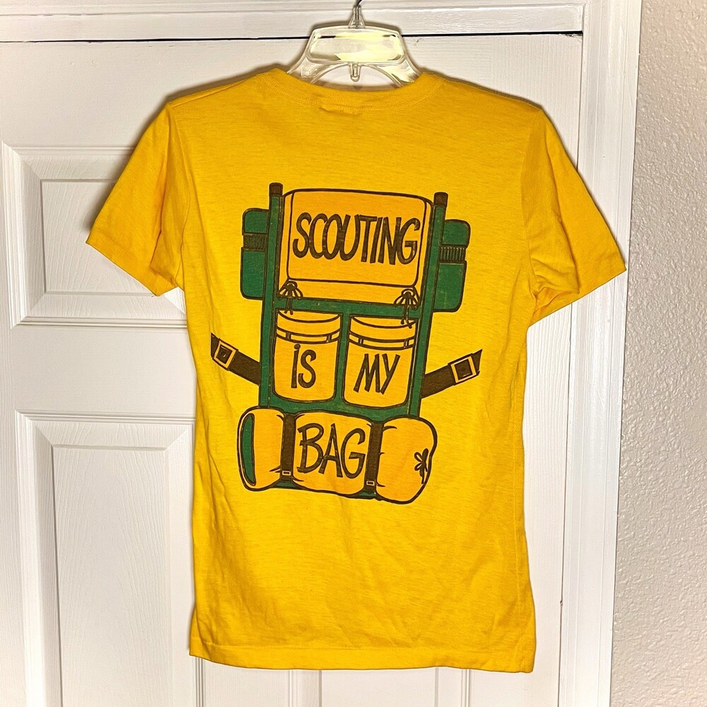 Vintage 1970s Official Girl Scout shirt Shirt USA Made Small Womens 1960s BSA